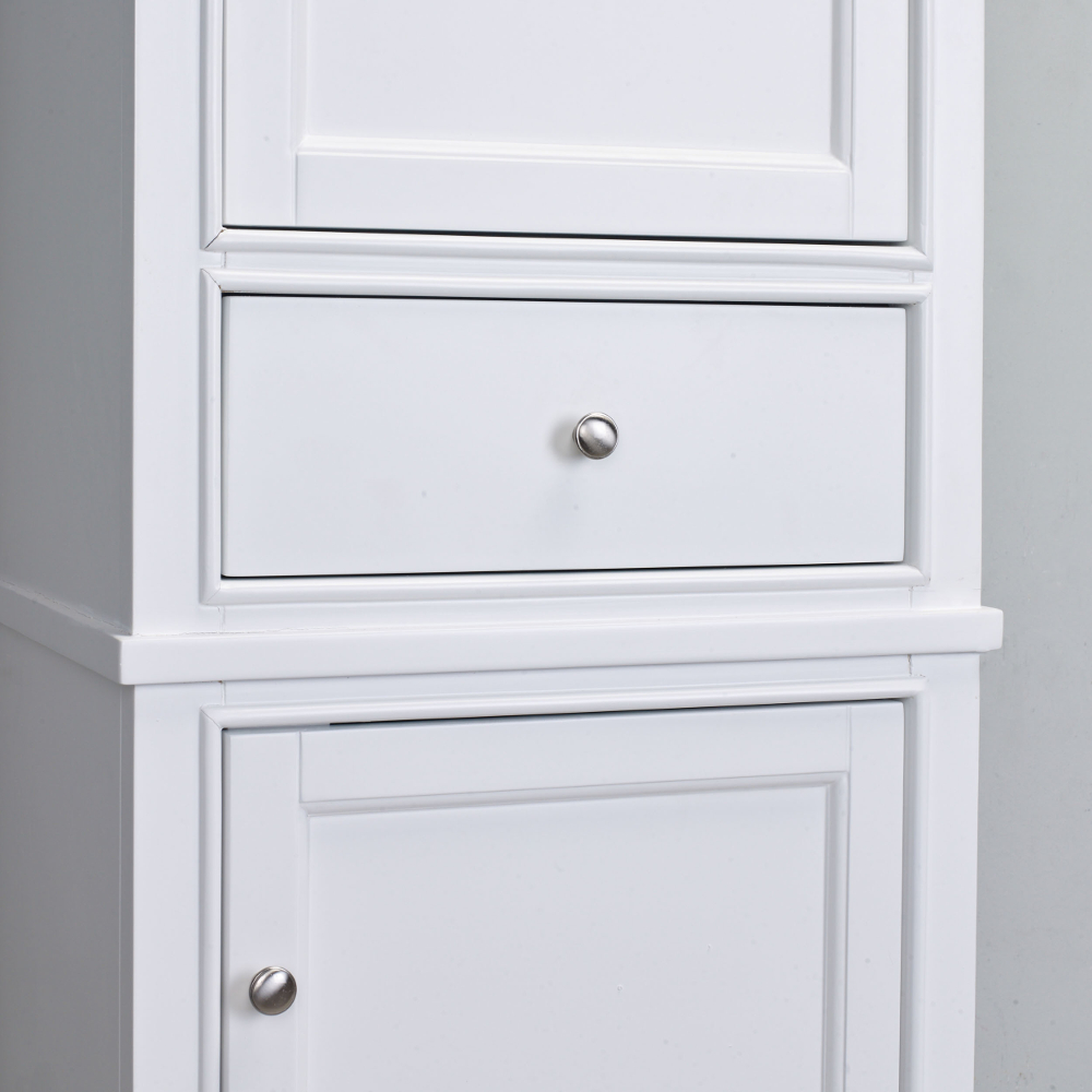 Eviva Elite Stamford 24" White Solid Wood Side/Linen