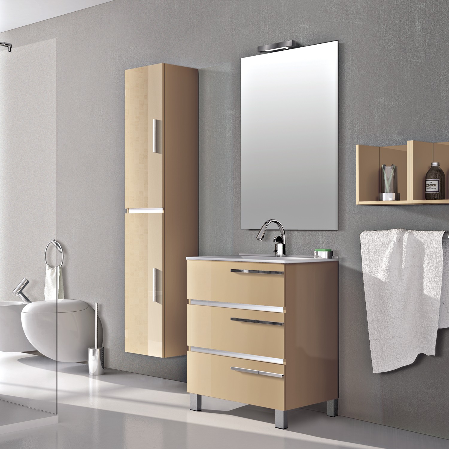 Eviva Olivia 32" Beige Free standing Bathroom Vanity with ...