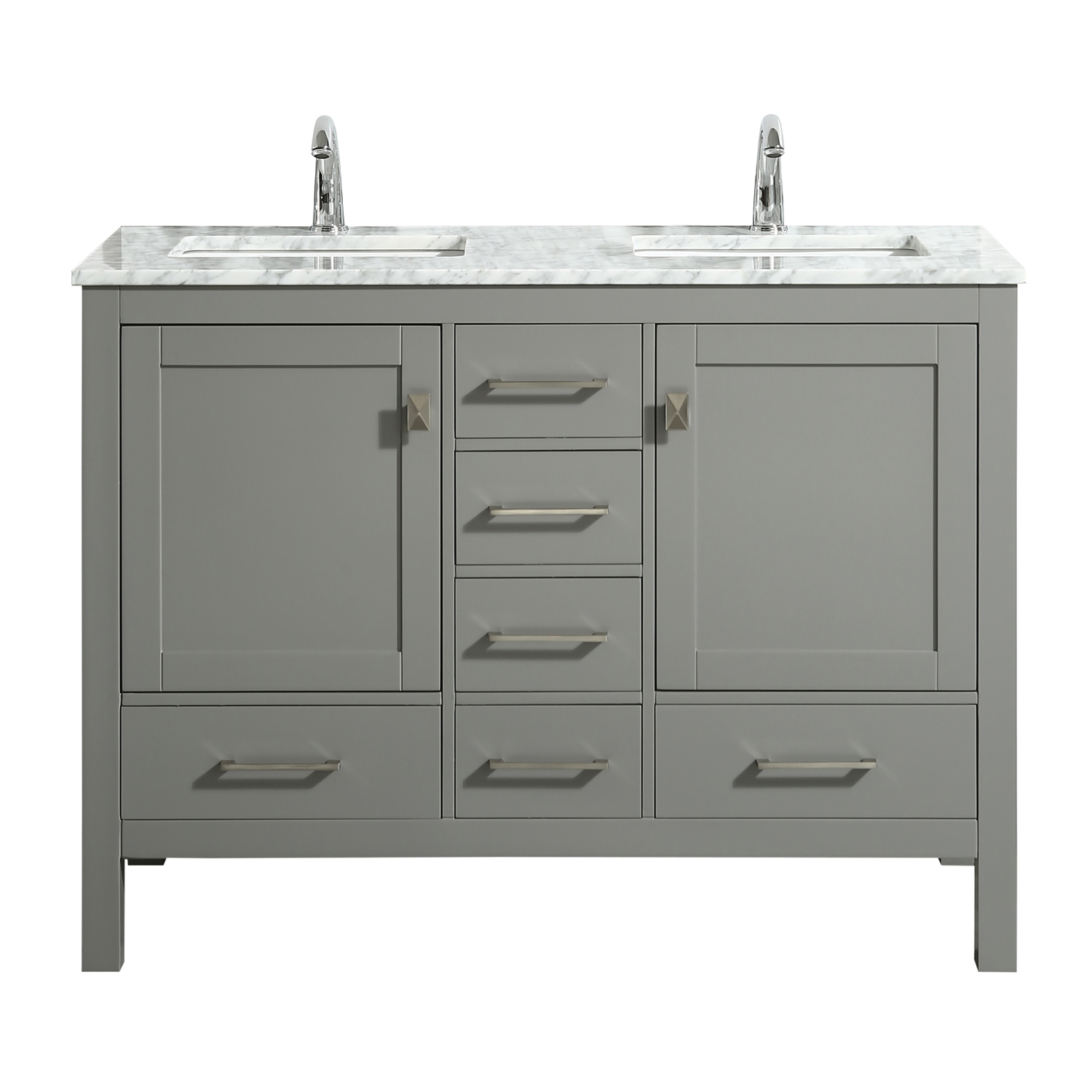 Eviva London 48" X 18" Transitional Gray bathroom vanity ...