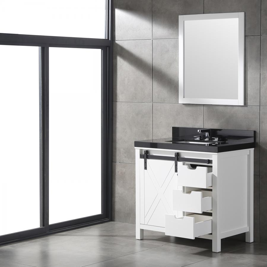 Eviva Dallas 36 in. White Bathroom Vanity with Absolute ...