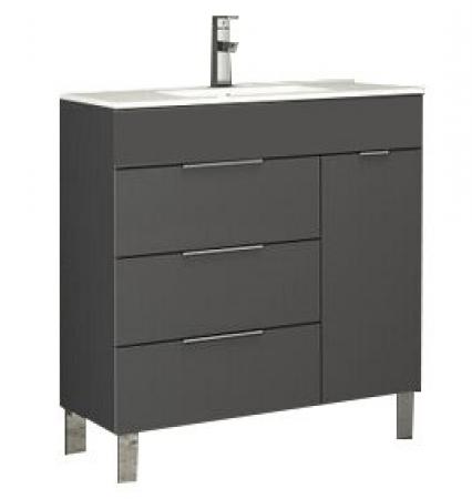 Eviva Geminis 28 Grey Modern Bathroom, 28 Inch Bathroom Vanity Cabinet